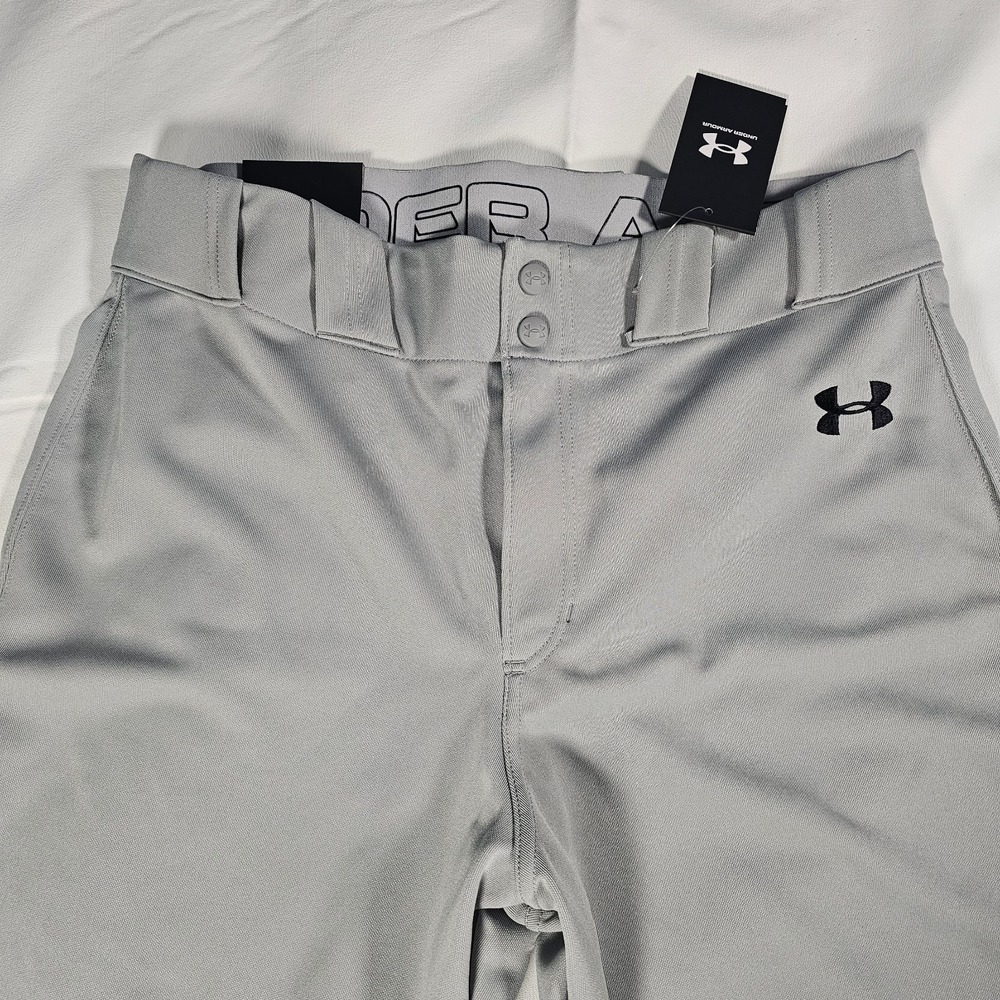 Under Armour Baseball Pants Mens LG Gray Utility‎ Relaxed Fit NWT - Picture 3 of 9